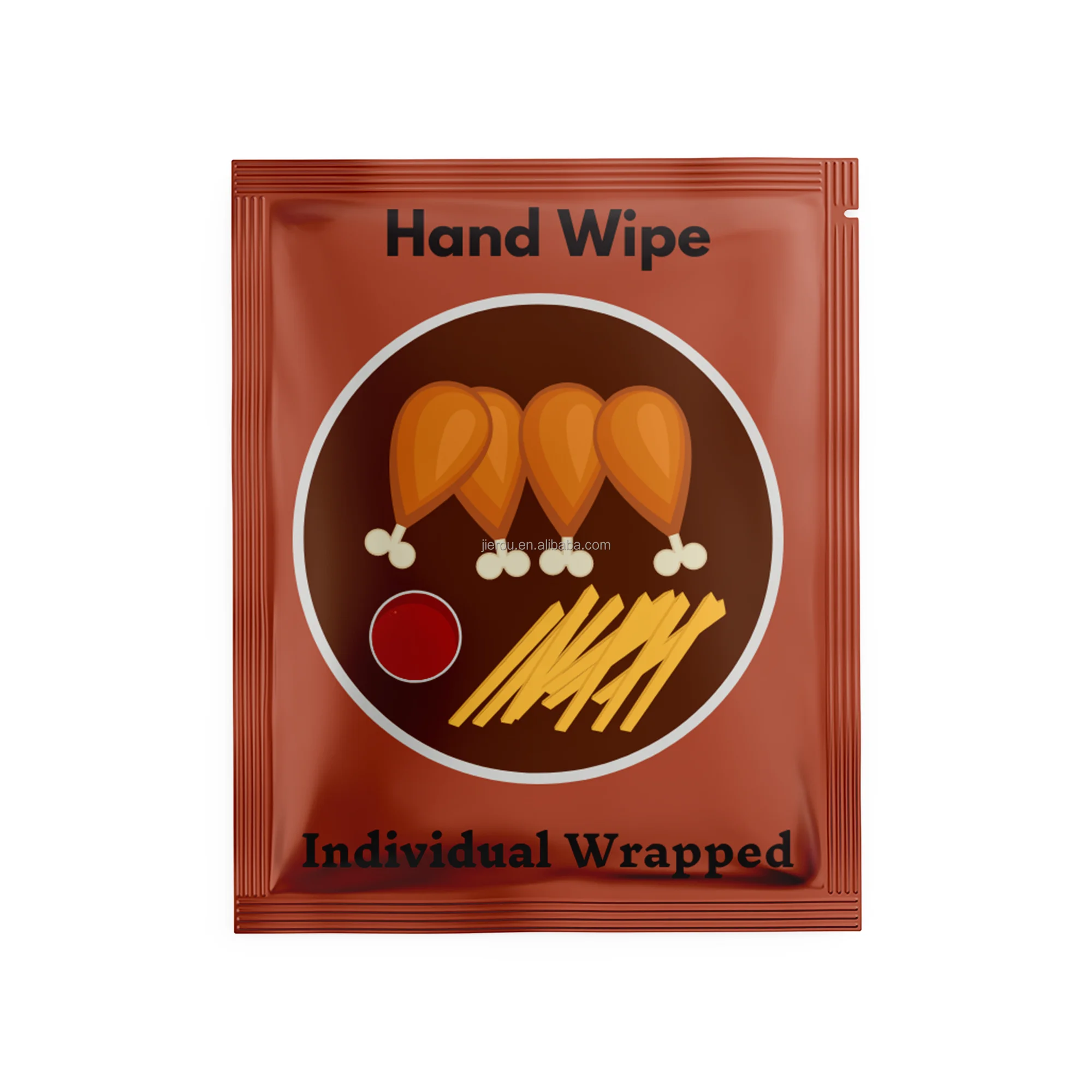 Custom Logo Airline KFC Individual Packing Wet Tissue Single Pack Fragrance Restaurant Wet Wipe for Hand