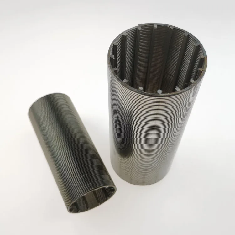 304 316 stainless steel wedge wire screen round rod with unique welding Wire wound screen steel filter basket Silencer pipe