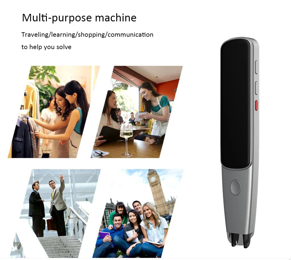 Портативный сканер OEM переводное устройство язык голосовой переводчик запись MP3 индивидуальный ручка для обучения