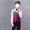 Fuchsia Vest + black bow tie