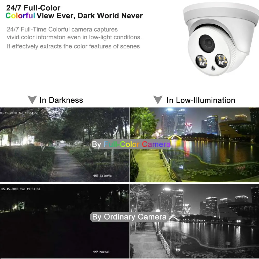 Compatible with Hik Nvr Vision 4MP 5MP 8MP Full Metal Hik Protocol Motorized Varifocal Poe Ip Security Dome Camera Colorvu