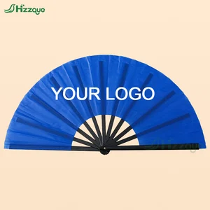 Rave Large Personalized Plastic Black Blue Red Clack Fans Custom 13INCH  Plastic Folding Fan