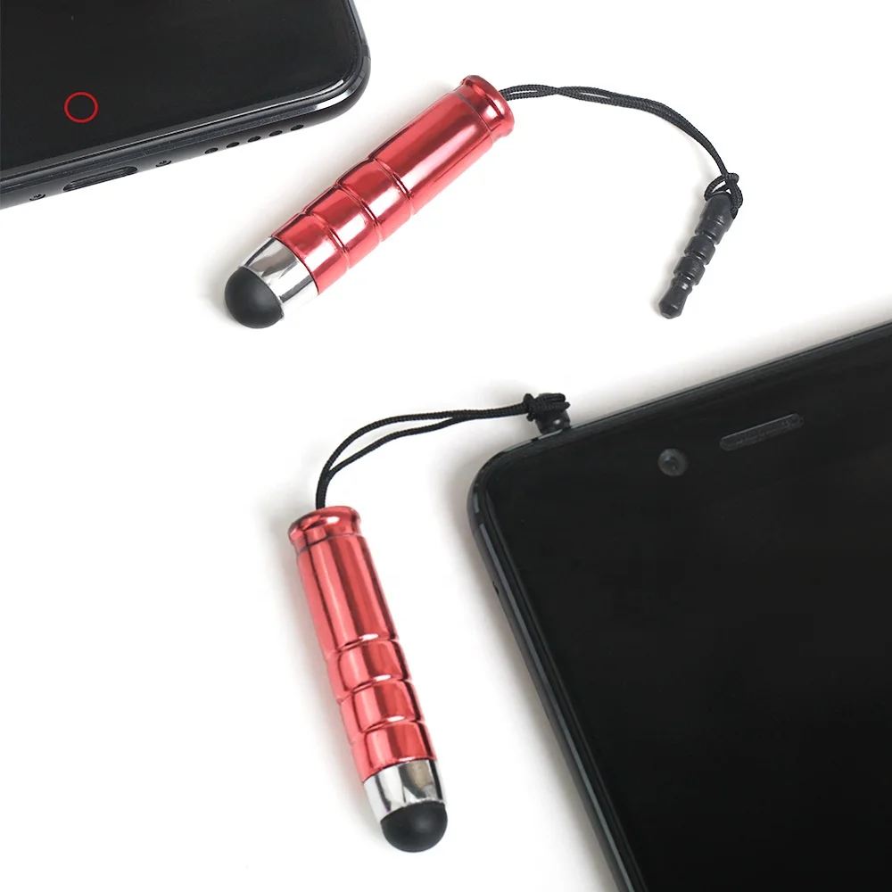 Universal Mini Bullet Capacitive Touch Screen Stylus Pen With Dust Plug for iPhone iPad Samsung Phone Tablet