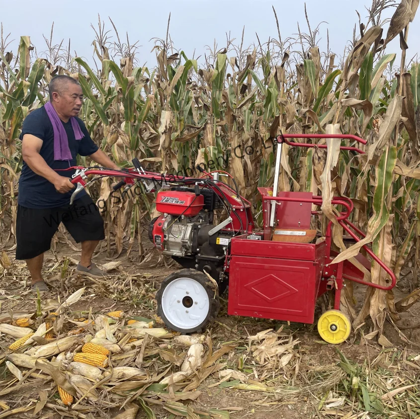 Shidi Brand 3 in 1 Mini Corn Harvester for Combine Maize Harvesting Machine for Small  Corn Harvester Dehusker Picker Machine