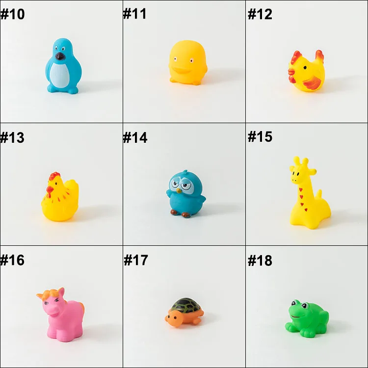 Best Price Baby Bath Toy Rubber Silicone Animal Kids Flashing Colorful