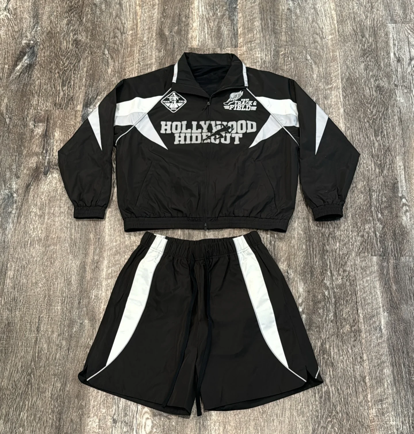 Salati Custom Printed Baggy Wind Breaker Jacket Nylon Mens Sweatsuits Jogger Suits Sportswear Tracksuits Windbreaker Shorts Sets gallery 2
