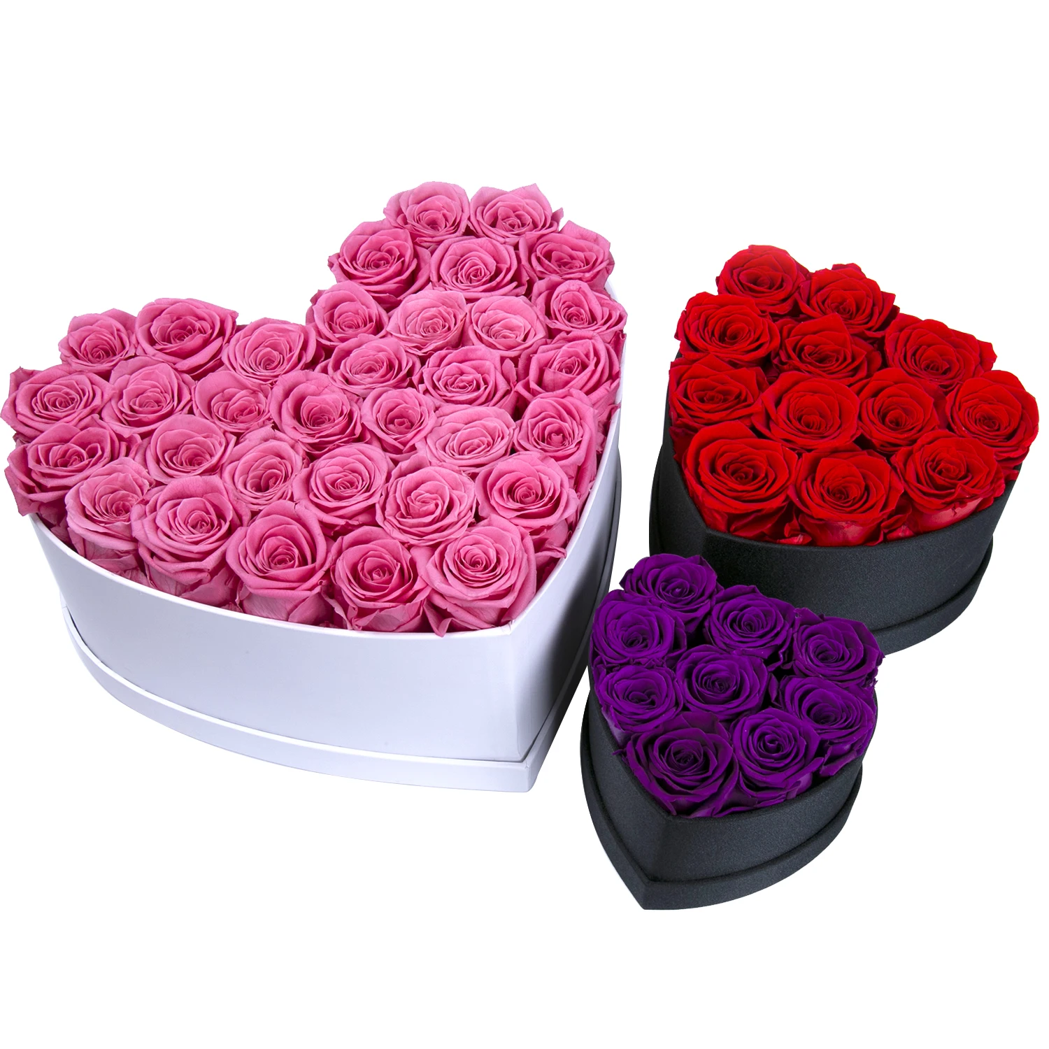 Customize Wholesale Everlasting Rose Immortal Gift Box Real Stabilized