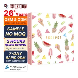 Floral Design 8.5 X 11 Family Recipe Organizer 3 Ring Full Page Cookbook with Leather Cover Loose-leaf Binding