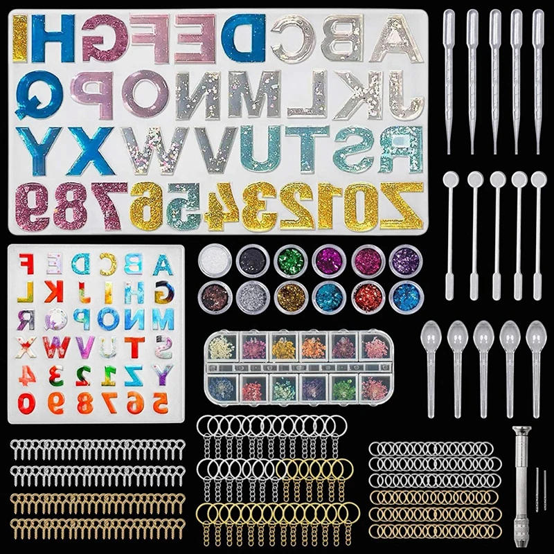 DIY Jewelry Package Epoxy Resin Silicone Jewelry Molds Kit Set With Good Quality Ring Bangle Pendant Resin Mold