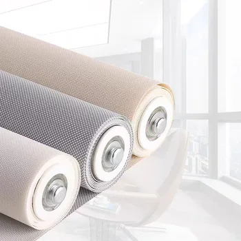 Quality sunscreen fabric Waterproof flame retardant fireproof Window Blinds Fabric Polyester Plain Blackout Roller Blind Fabric