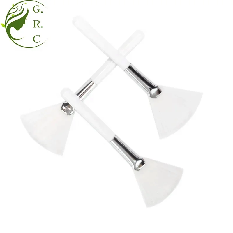 F Custom Low Moq Private Label Facial Mud Fan Masking Brush Eco Friendly Disposable Silicon Face Mask Brush for Mask Application