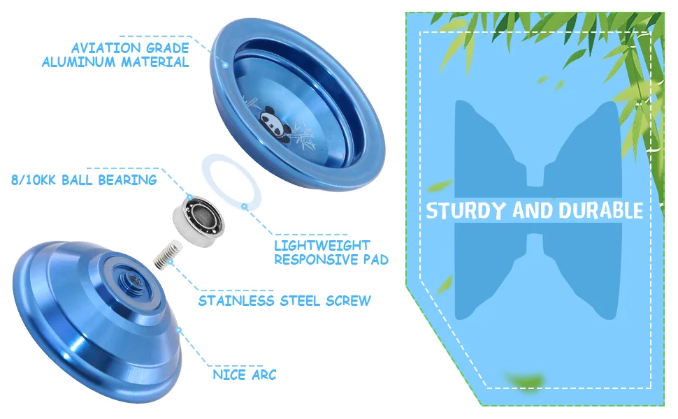 Неответственный йо-йо в форме бабочки с рисунком панды Металлические Йо для продвинутых игроков и Профессиональный Йо-шар Рождественский