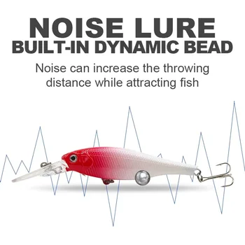 Lure Long Tongue Plate 6.5g Mini Minnow Hard Bait Plastic Fishing Bait Built-in Ring Bead Long Shot Submersible – Minnow – view 5