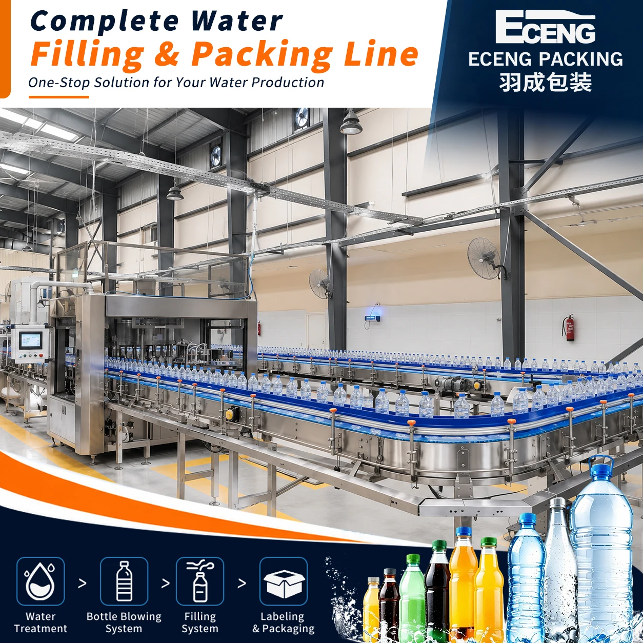 15000BPH 3-in-1 Complete Mineral Drinking Water Production Line Water Filling Machine Water Production Equipment for Water Plant