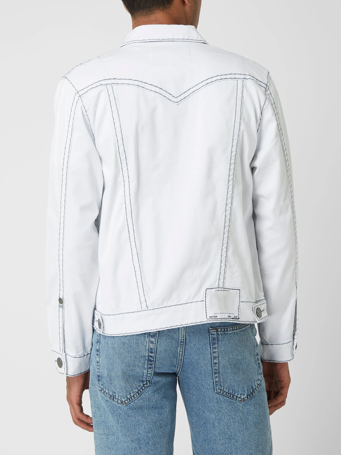 Custom Autumn Winter High Quality Stylish Casual White Trend Vintage Denim Fabrics Custom Denim Jacket Men Men's Jackets