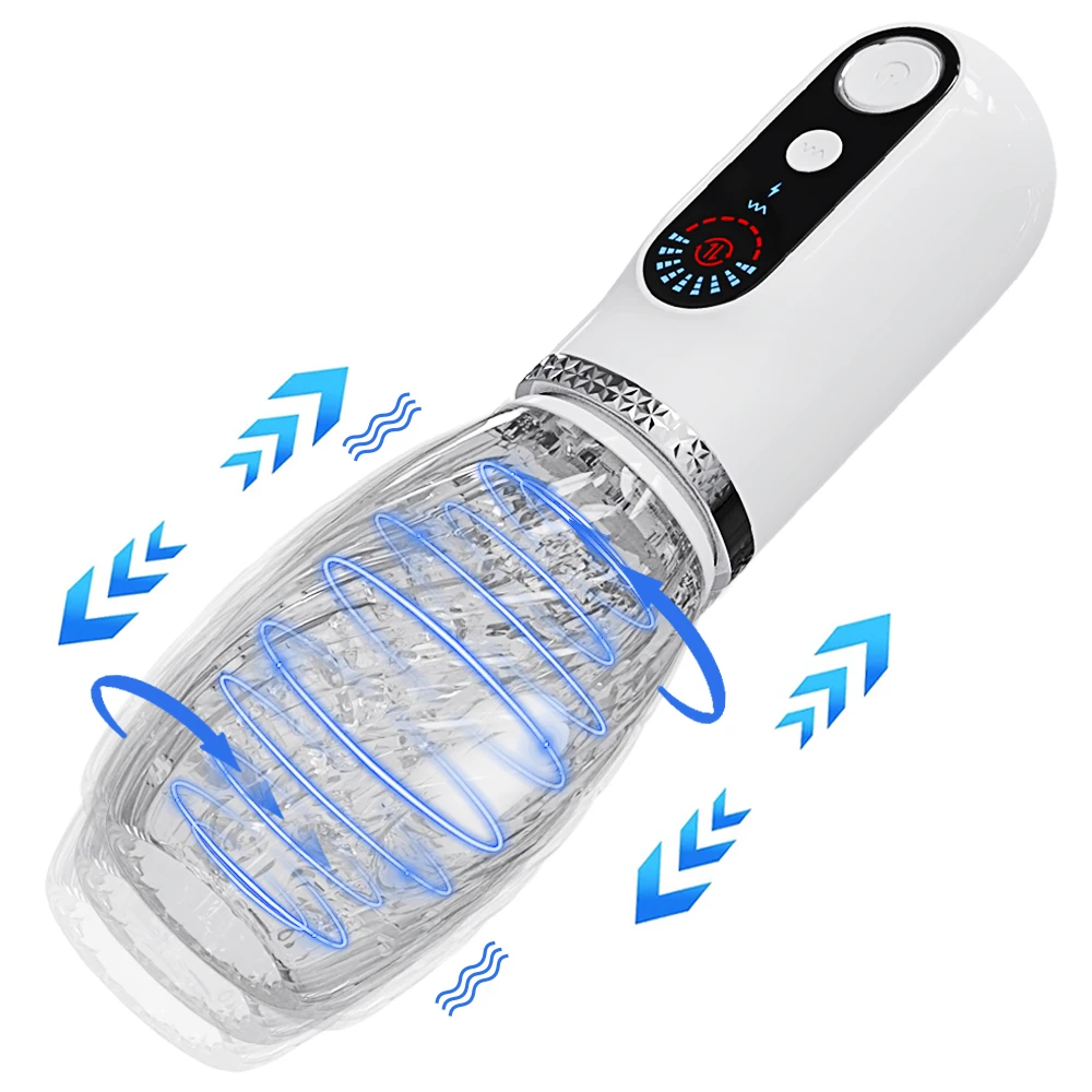 TOP Male Sex Toy Telescopic Rotating Masturbator 7 Modes Stimulate  Ejaculation Penis Cup for Men