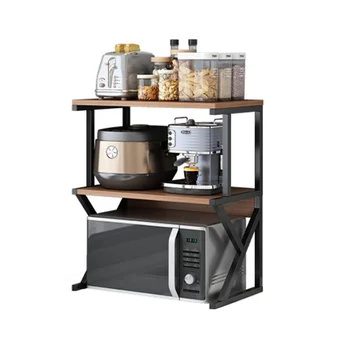 High quality kitchen metal shelving Table top multi-layer independent spice storage shelf saves space