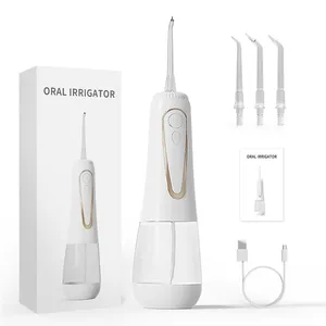 Dental Oral Irrigator Lcd Rechargeable and Electric Denta Water Flosser and Toothbrush Combo