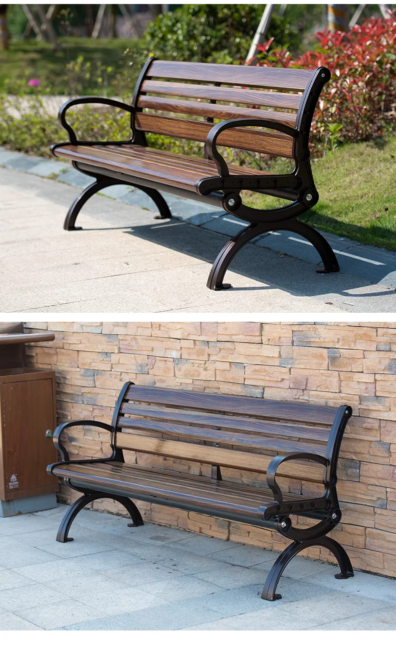 Backrest reinforcement Waterproof and sun proof carbon fibre Outdoor garden benches factory