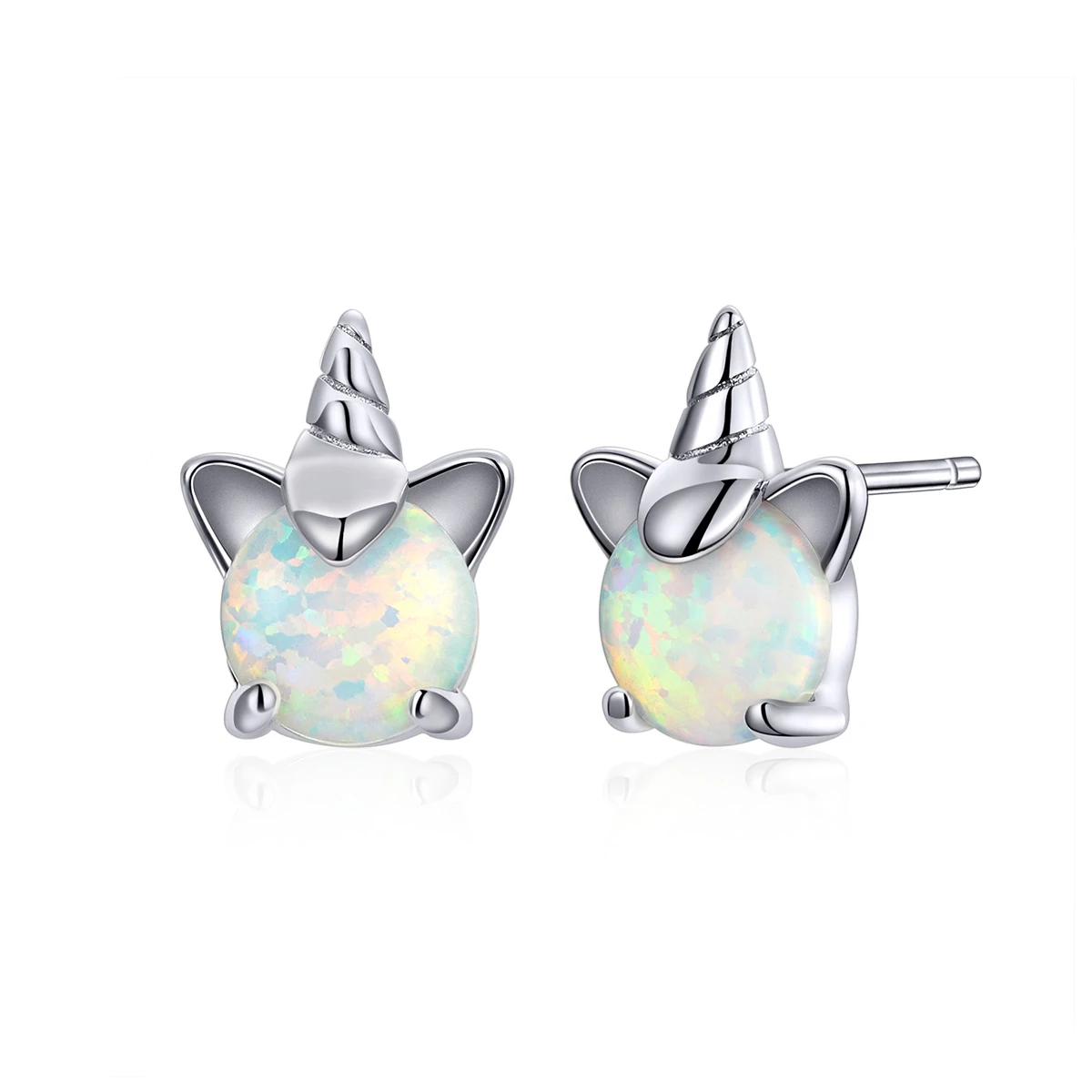 925 Sterling Silver Opal Animal Studs Earrings for Sensitive Ears Jewelry Gifts for Women Girls 