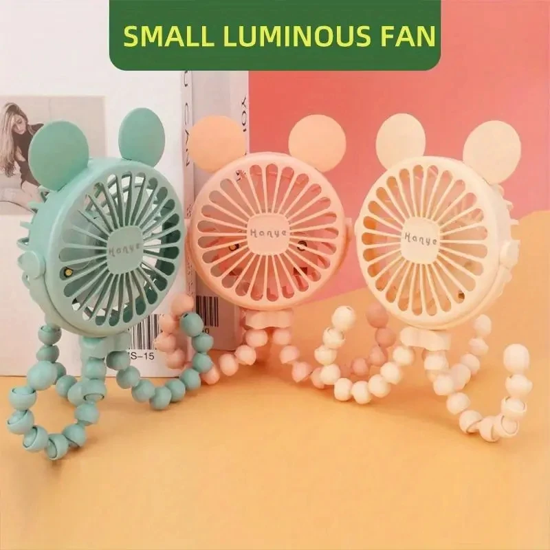 360 Degree Rotate Flexible Tripod USB Rechargeable Clip on Fan Battery Operated Personal Small Portable Baby Stroller Fan