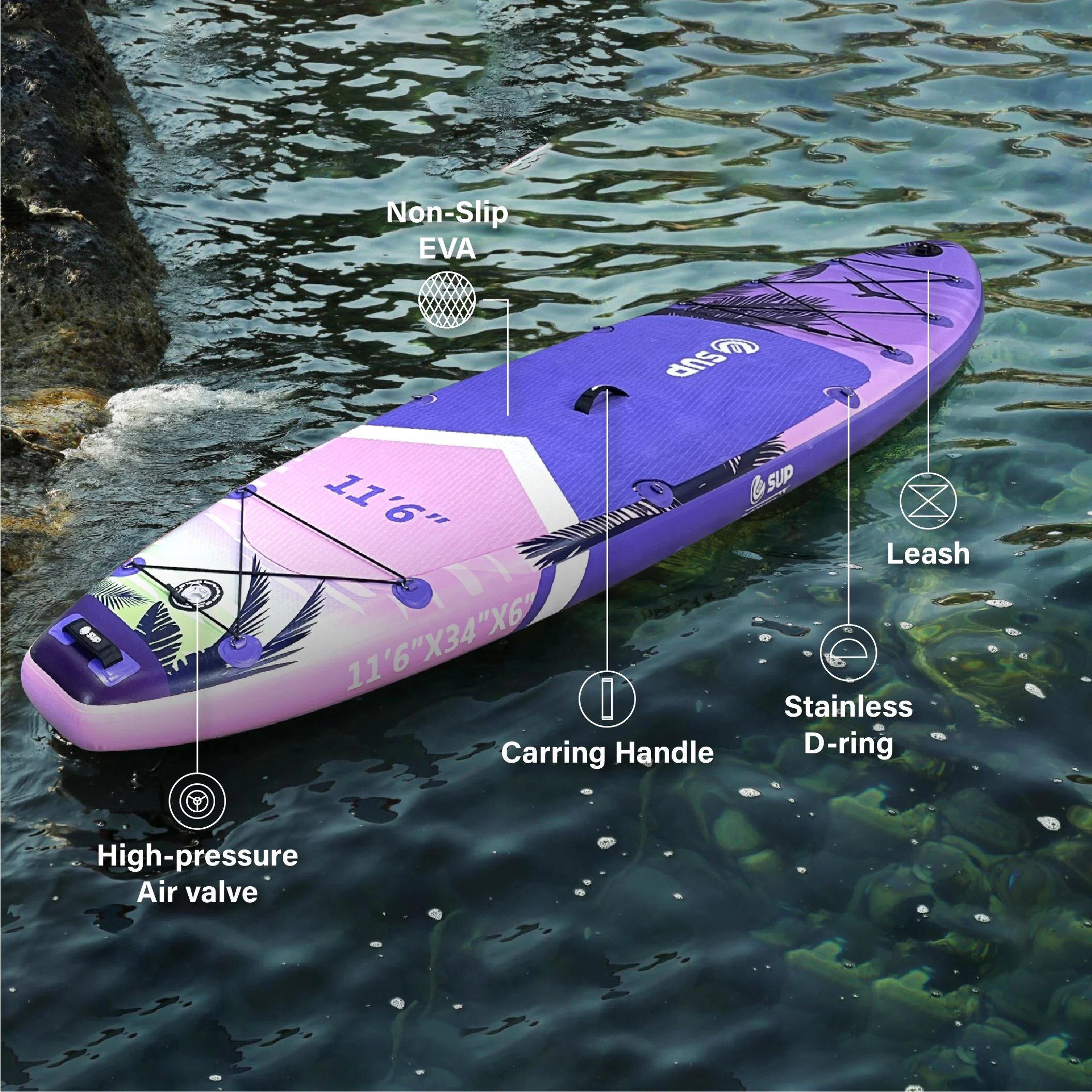 Wholesale Premium Stand-Up Paddleboard for Touring Drop Stitch Inflatable Accessory with Drop Stand