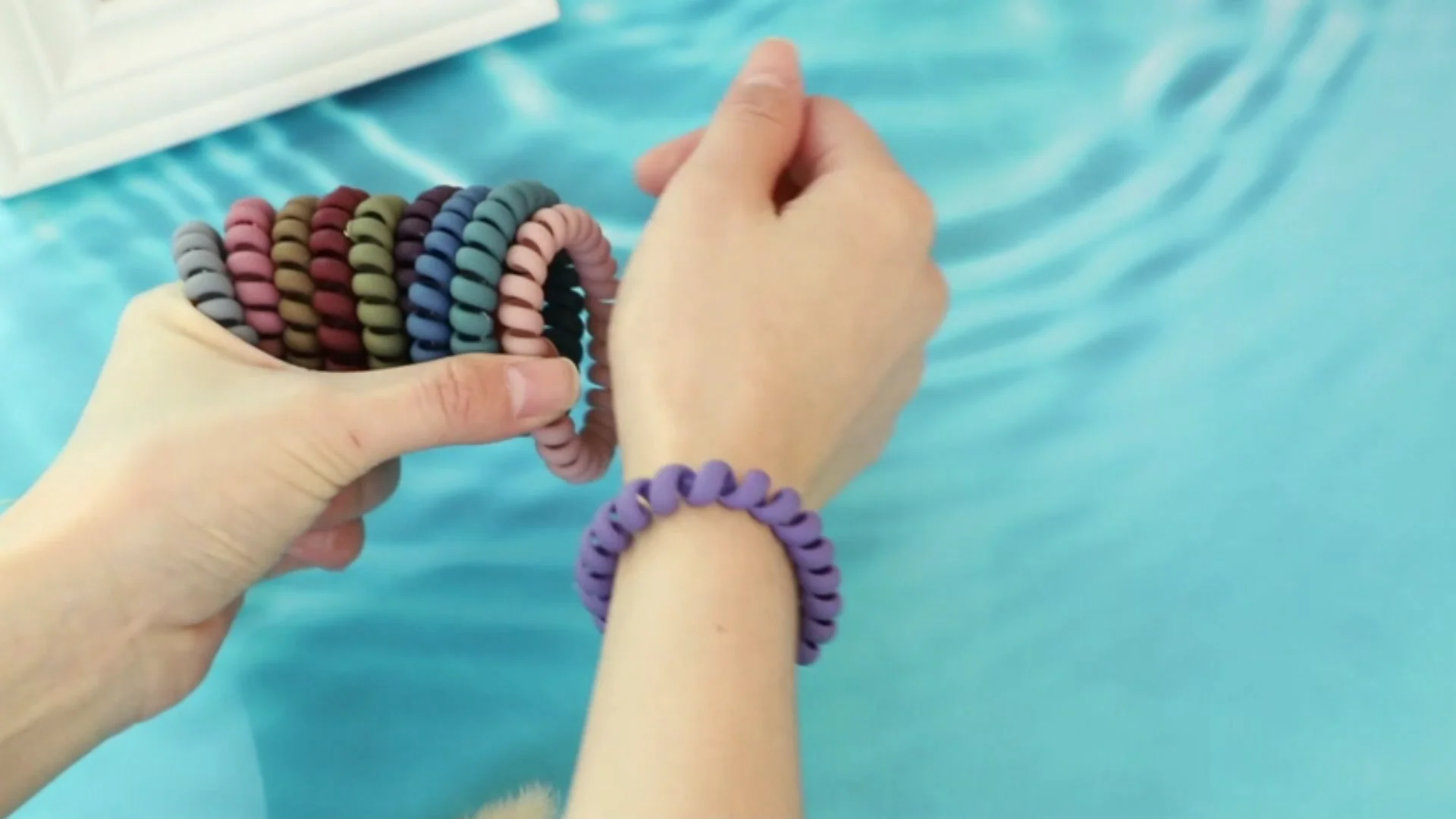 Pretty Hair Ropes Holders Telephone Wire Coil Bands Women Fashion Spiraled Rubber Band Elastic