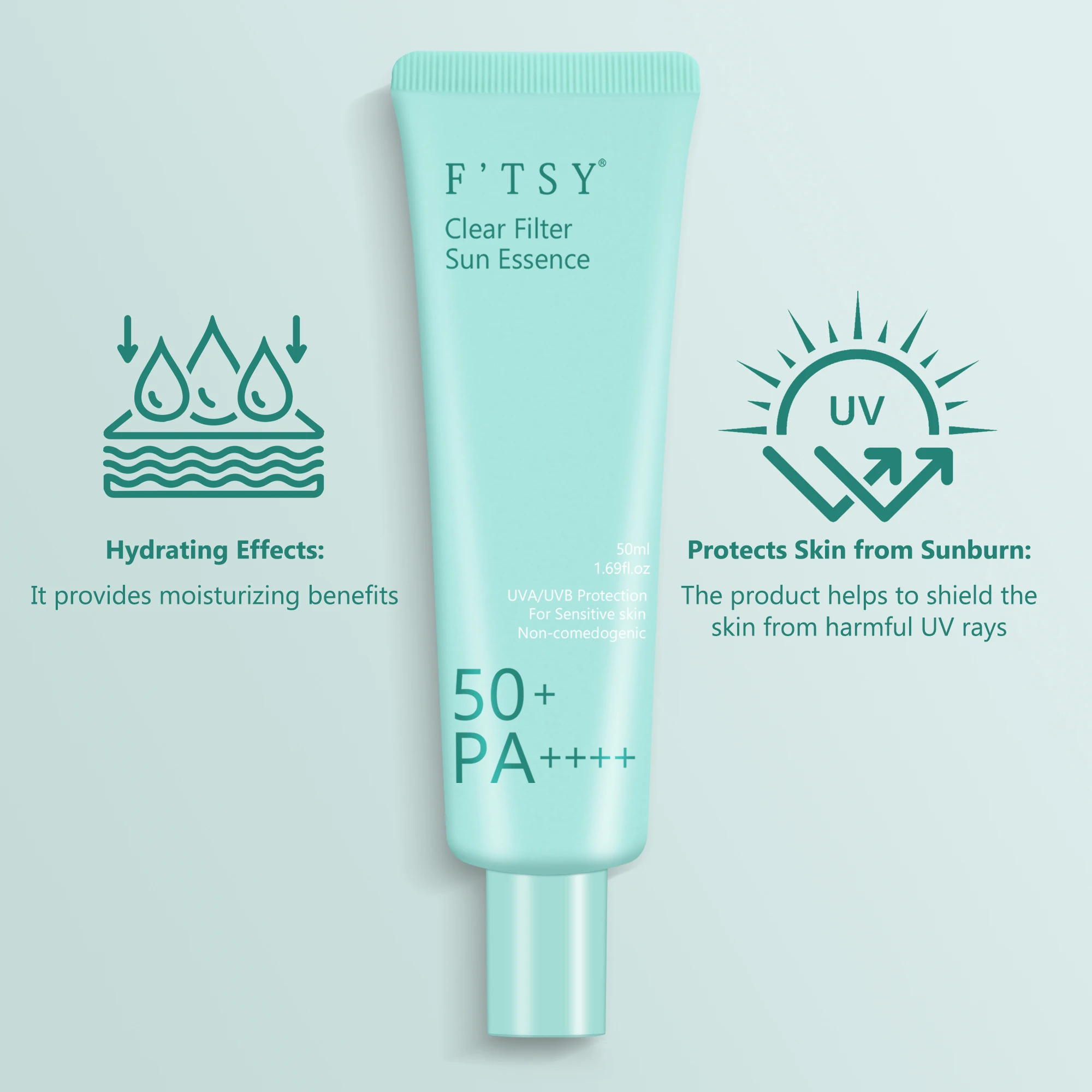 A soothing sun essence with SPF 50+ PA++++ that protects and hydrates sensitive skin without clogging pores.