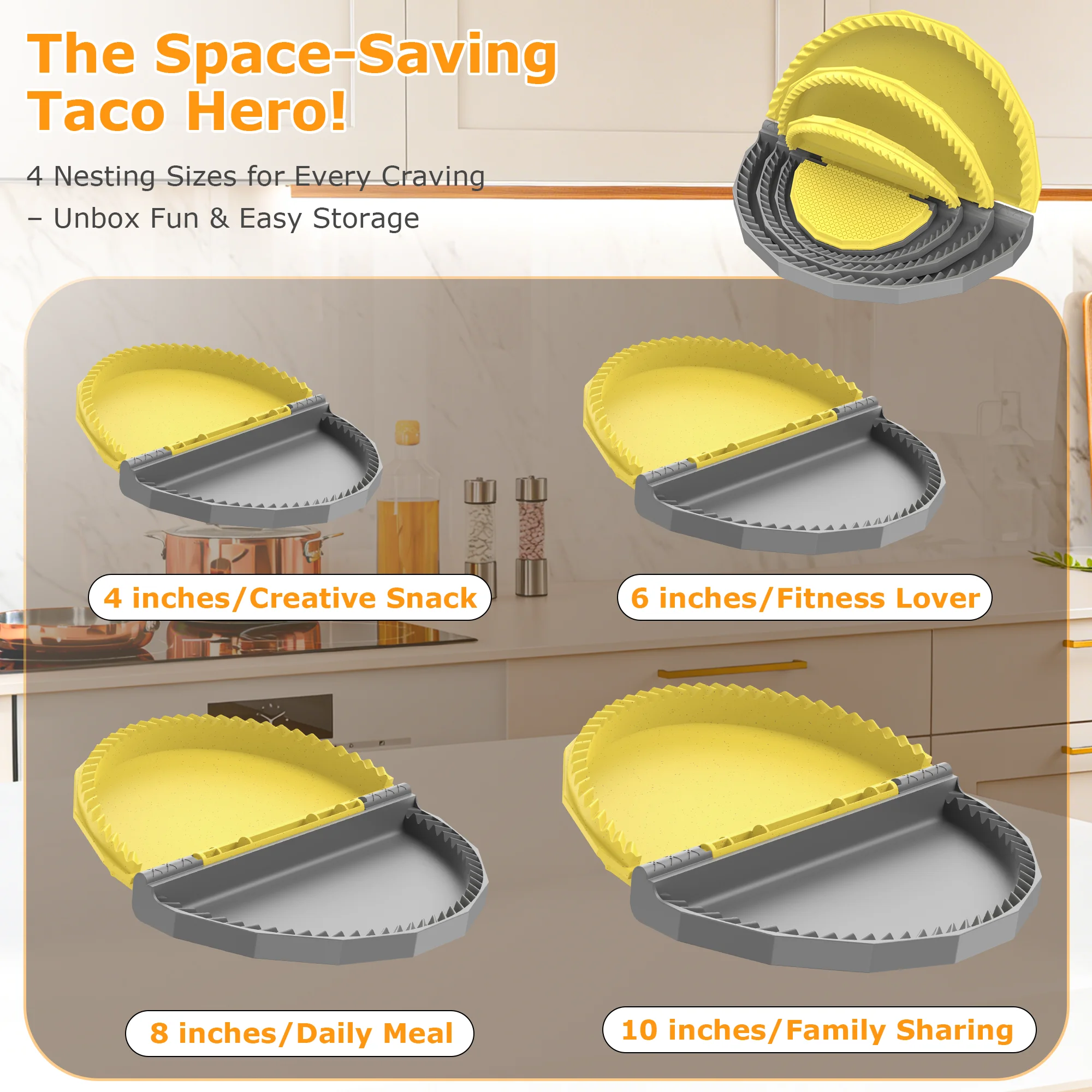 4-in-1 Tortilla Sealer Set for 4-10'' Pastries
