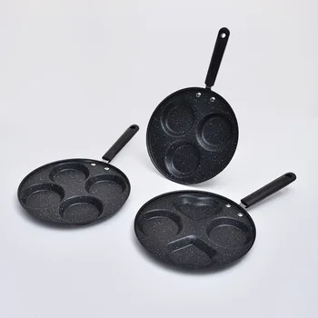 FD44724507 Kitchen Mini Pancake Breakfast Omelette Pan Medical Stone Non Stick Coating 4 Hole Egg Frying Pan