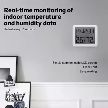 Ultra-thin Simple LCD Digital Wall Thermohygrometer Smart Home Electronic Digital Thermometer Hygrometer