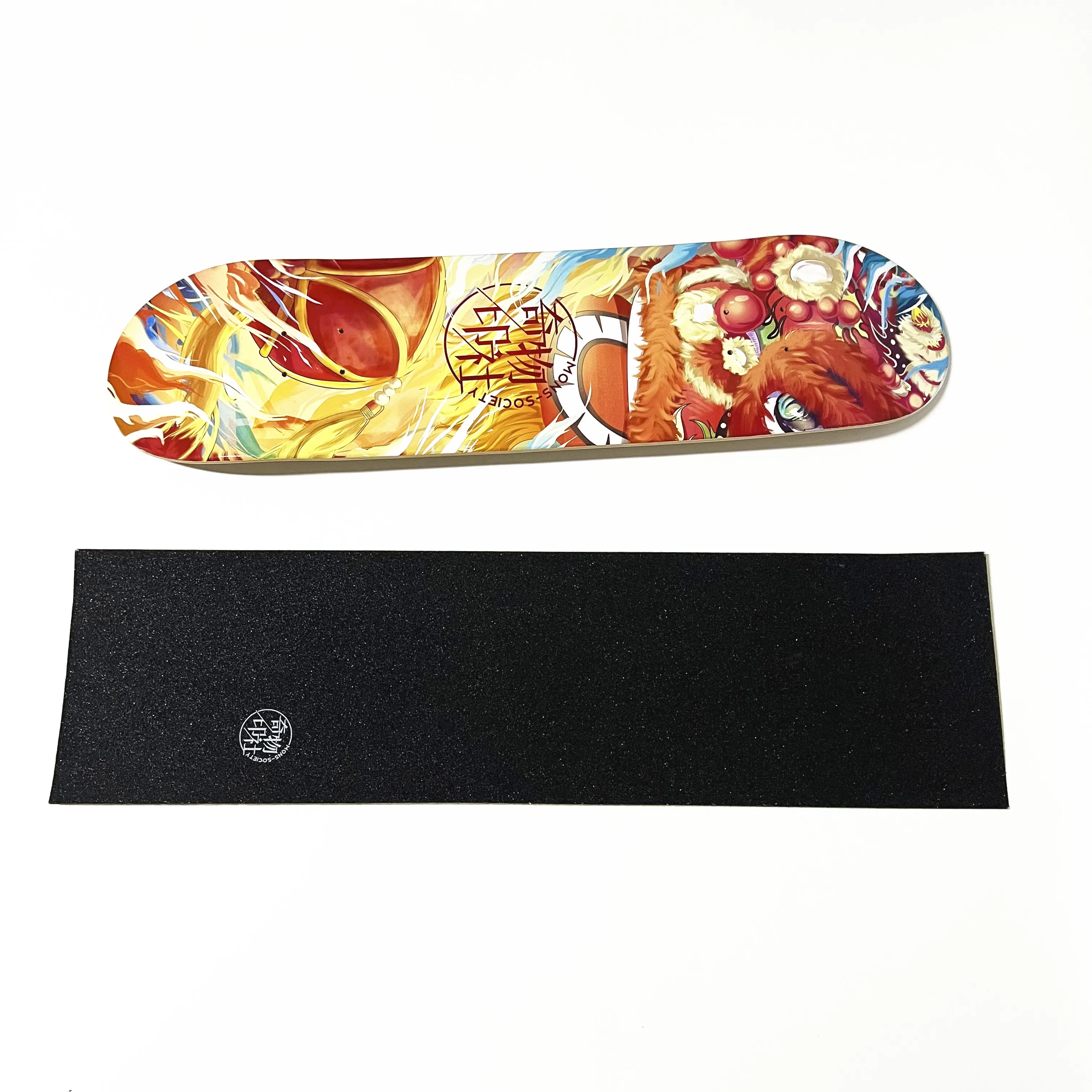 Mons-society Printed 8 Inch 7 Layer Canadian Maple Skateboard