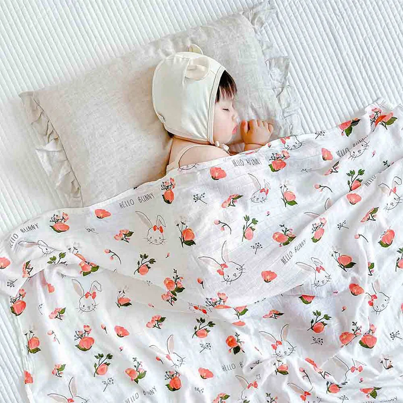 Home Textile Unisex Baby Swaddle Blanket Organic 100 Bamboo Cotton
