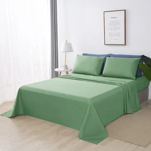 Promotional Various Durable Using Green Bedding Set Bed Sheet Bedsheet