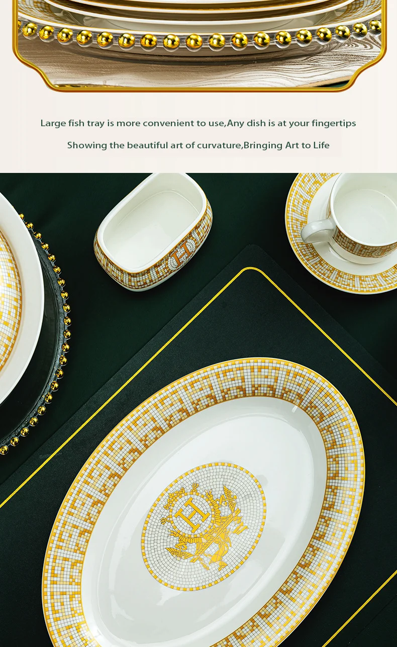 Tableware Set European Style Ceramic Dinnerware And Plate Coffee Set