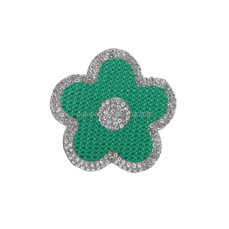 wholesale garment accessories rhinestone bear heat transfer patch leather iron on patches
