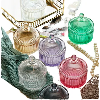 Luxury Unique Lid Glass Pillar Candle Holders Customizable Logo for Home Kitchen Christmas Decor Storage Top Picks for You
