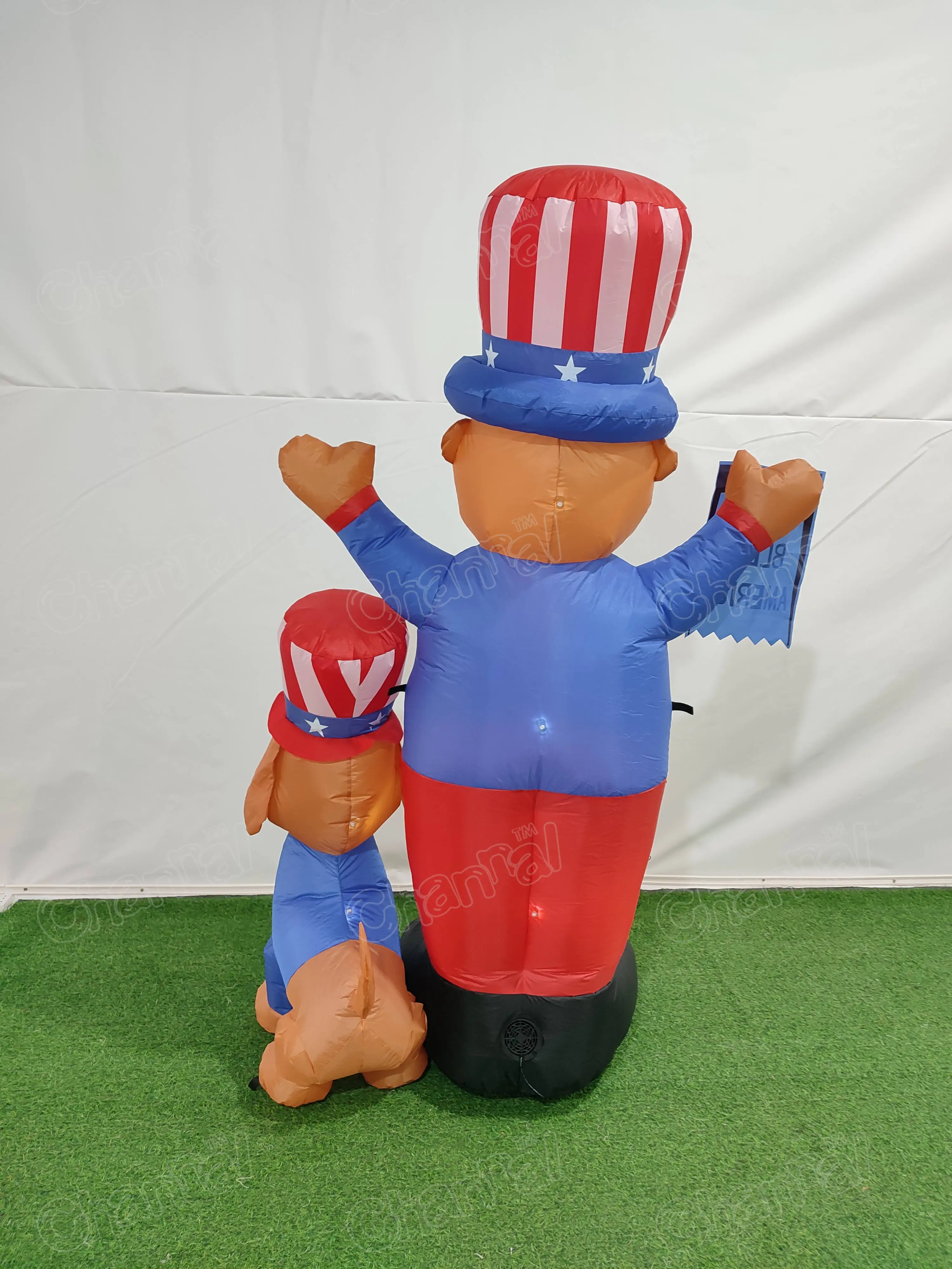 2024 Independence Day Inflatable Toy Party Decorations Uncle Sam&dog