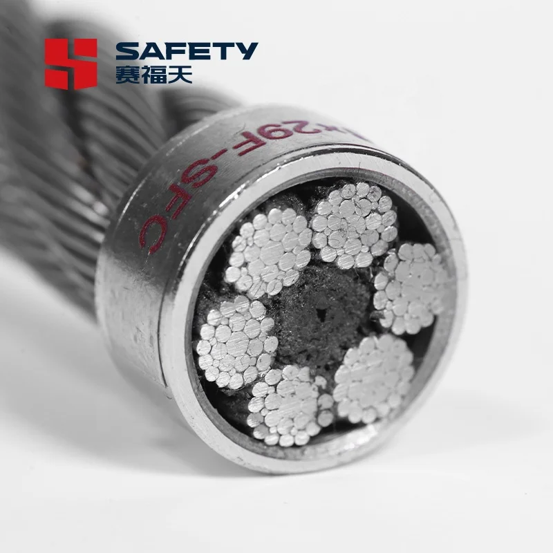 High Tension Spring Multi-Stranded Fibre Core 6*29f-FC Types Steel Wire Rope Lift Balance Cable 16mm 18mm 20mm 22mm 24mm