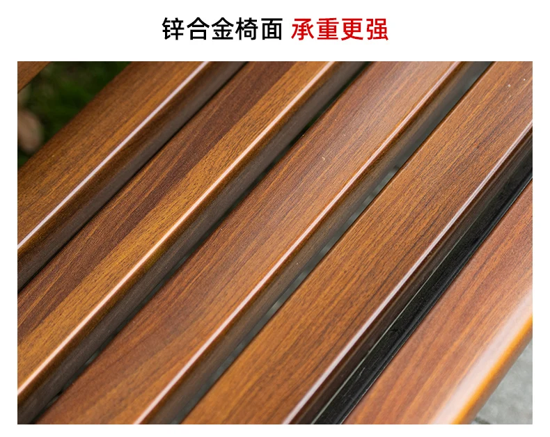 Popular Classic Design kirsite material Park outdoor benches for rest details