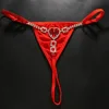 Estilo 7 - Cadena para ropa interior roja con forma de corazón de diamante rojo - Plata