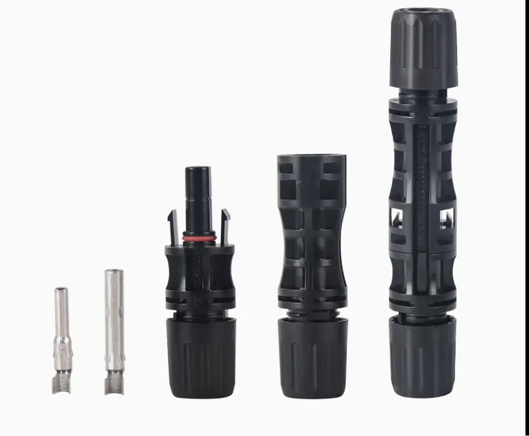 1000V MC 4 Connector 1500V PV Photovoltaic Socket IP67 IP68 6MM2 10MM2 TUV Approved TE Plastic Solar DC Copper Male/Female Power