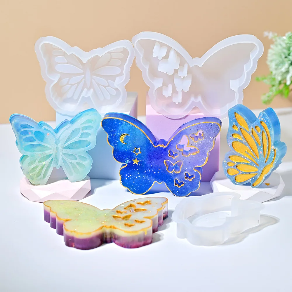 Crystal DIY Easter Bunny Scented Candle Mold Pattern Butterfly Kitten Plaster Silicone Eco-friendly Non-toxic  Silicone Mold factory