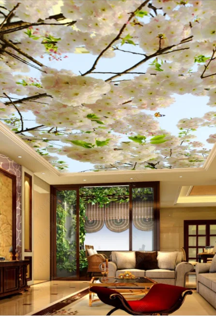 Buy Nostalagia Large 3D Ceiling Murals Fabric Wallpaper for Walls, Living  Room and Bathroom Ceiling, Yellow Online at Low Prices in India - Amazon.in