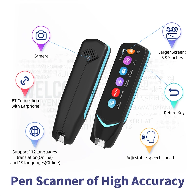 Newyes Realtime Voice Speak Scan Translate Pens 112 Language