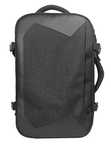 600D Vinyl Expandable Backpack 180° Open Middle Compartment, Vacuum-Packed Main & Laptop Storage