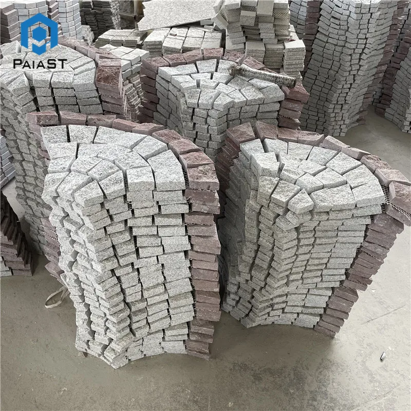 Red and White Granite Schist Garden Interlock Curve 3cm Irregular Paving Stone