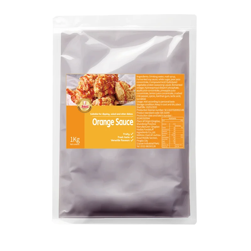 Support OEM Low-Calorie Healthy Fat-Free Orange Fruity Condiment Sauce for Chicken Salads Meat