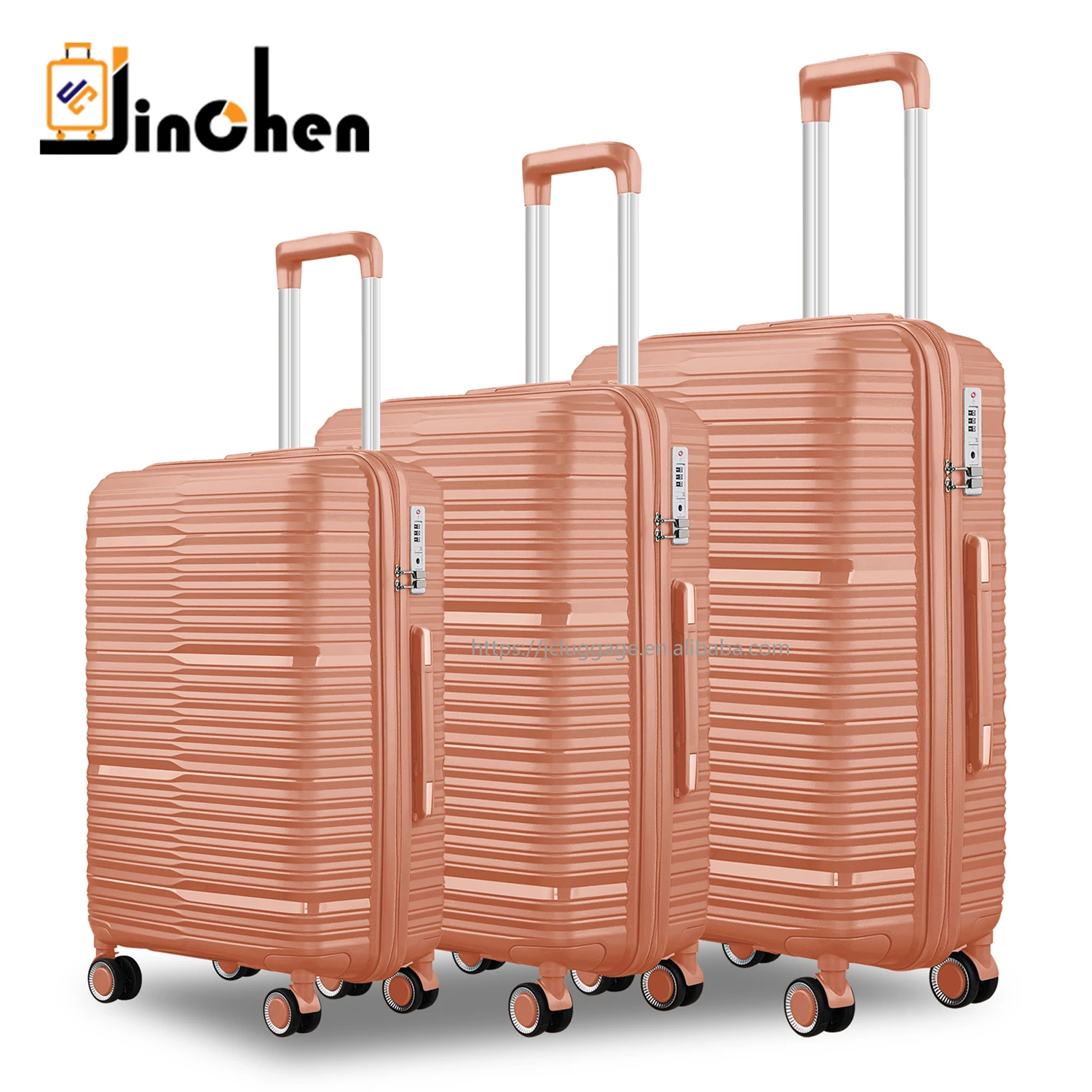 Luxury Design PP Hot Sale Travel Bags Luggage Classical Style Vintage Trolley Luggage PP Suitcase with Combination TSA Lock