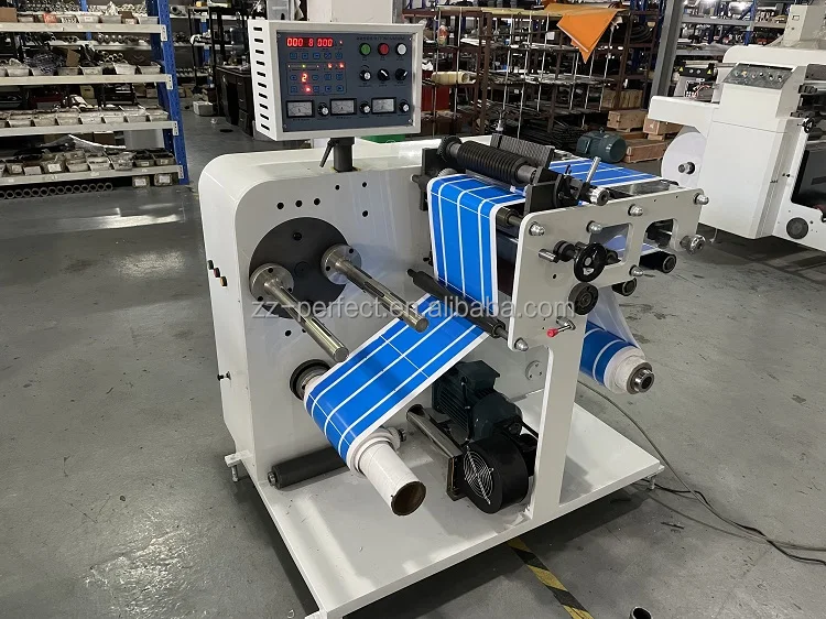 Small Adhesive Blank Label Stickers Rotary Die Cutting Slitting Machine